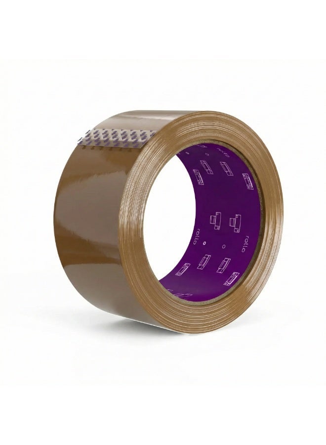 AKSONZ Strong & Heavy Duty Brown Packaging Tape 2 Inch x 100 Yards, Strong Shipping Tape for Boxes, Moving Postal Boxes & Office Brown Adhesive Box Sealing Tape 6 Rolls Bulk Pack. - Image 1